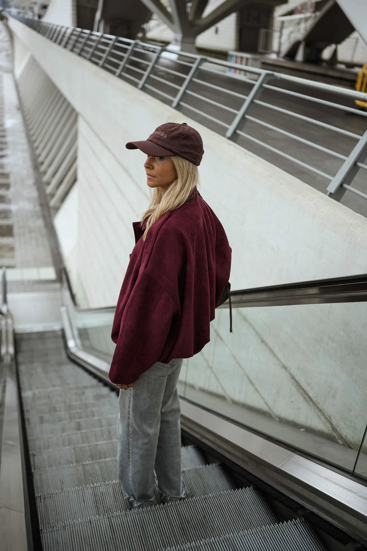 Amélie Suede Jacket Bordeaux