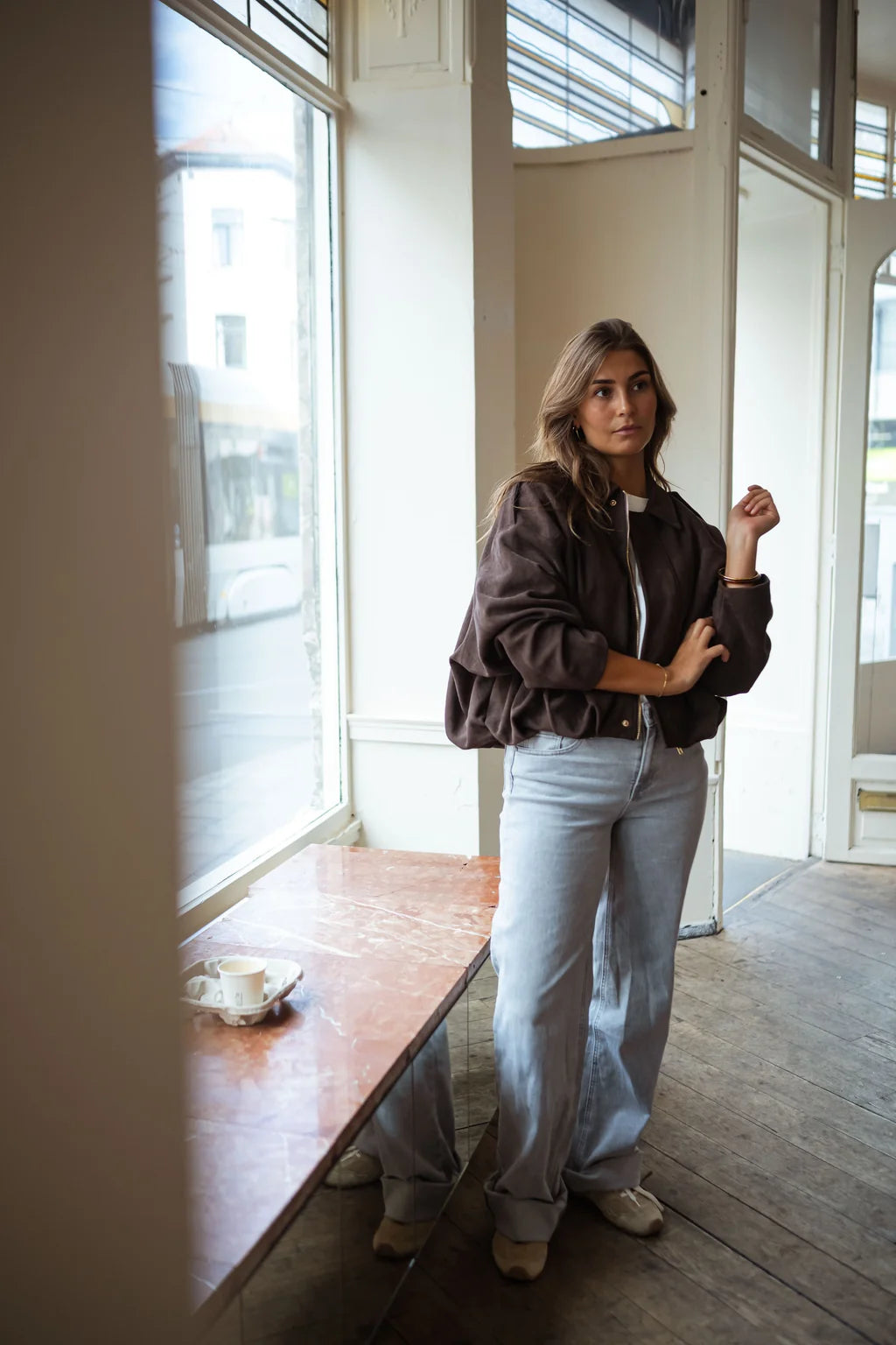 Amélie Suede Jacket  Chocolate