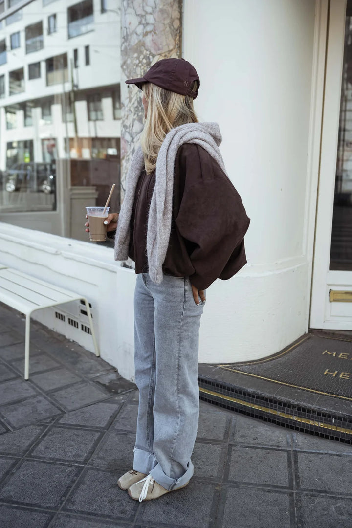 Amélie Suede Jacket  Chocolate