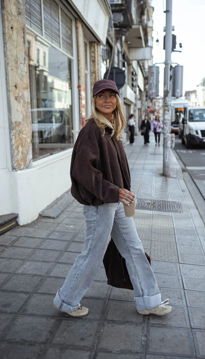 Amélie Suede Jacket  Chocolate