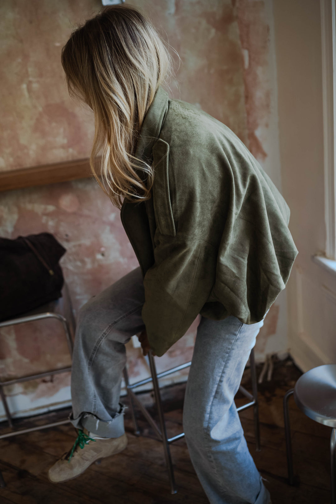 Amélie Suede Jacket Khaki