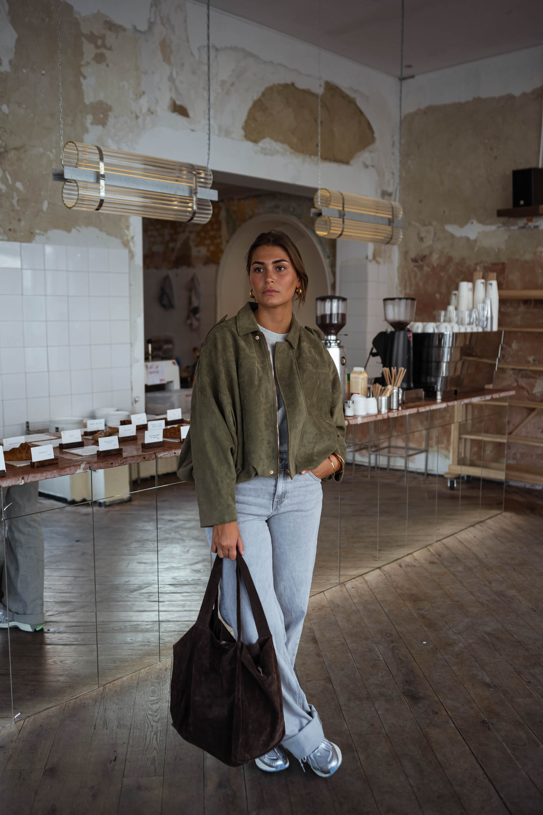 Amélie Suede Jacket Khaki