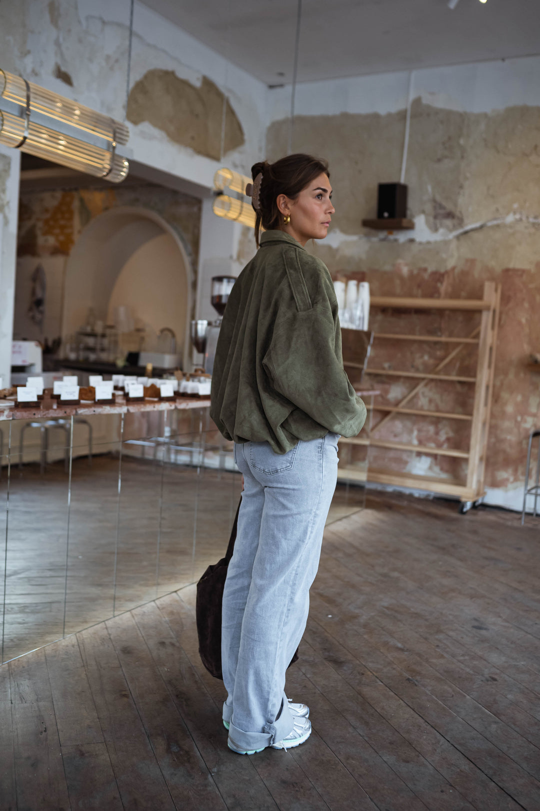 Amélie Suede Jacket Khaki