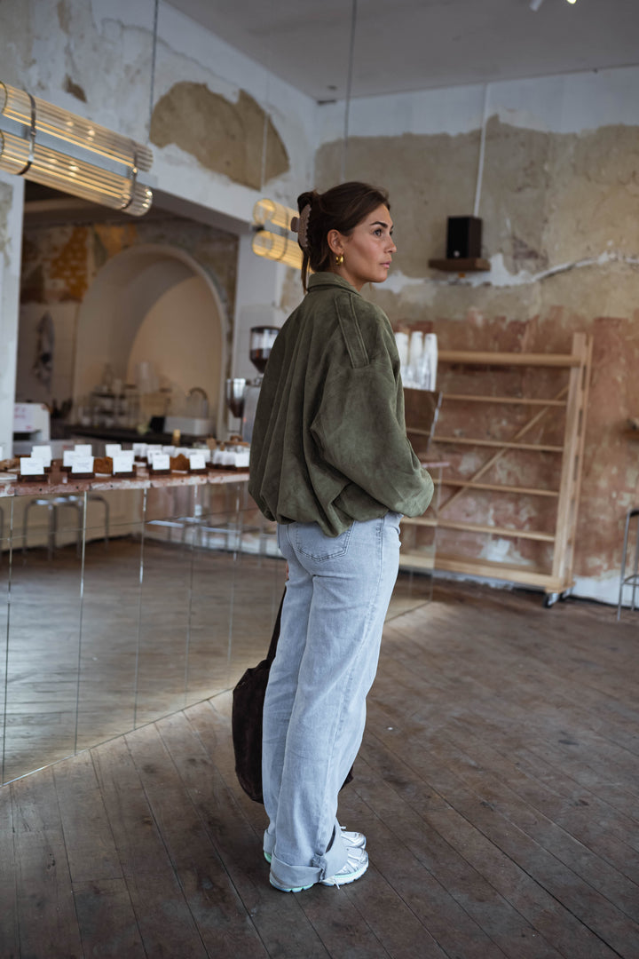 Amélie Suede Jacket Khaki
