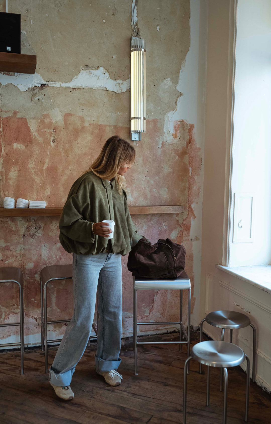 Amélie Suede Jacket Khaki