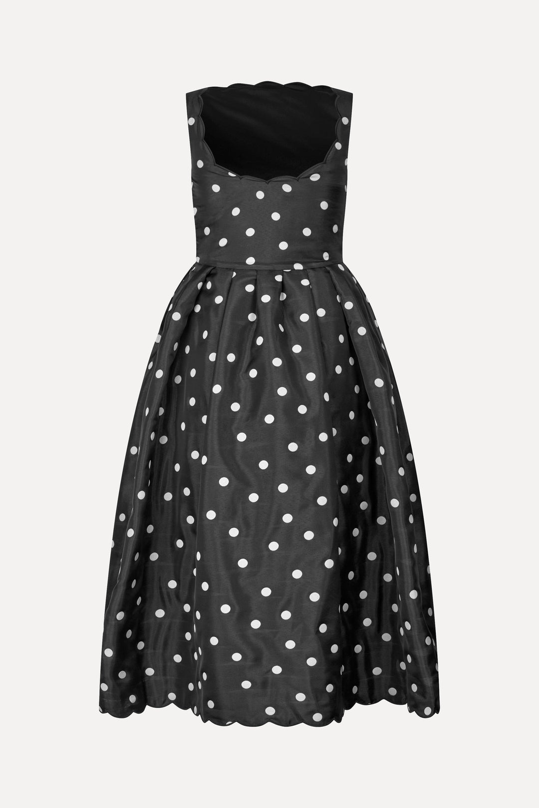 Voluminous Midi Dress - Quilted Dots