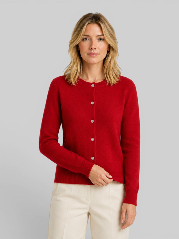 Madeleine | Relaxed Fit Wool Knit Long Sleeve Cardigan