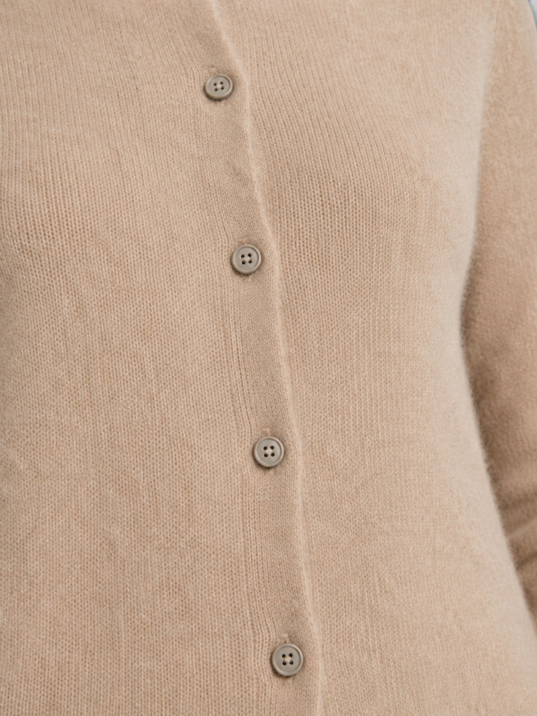 Madeleine | Relaxed Fit Wool Knit Long Sleeve Cardigan