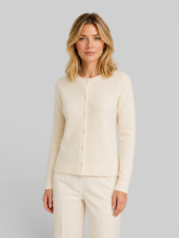 Madeleine | Relaxed Fit Wool Knit Long Sleeve Cardigan