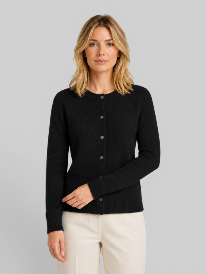 Madeleine | Relaxed Fit Wool Knit Long Sleeve Cardigan