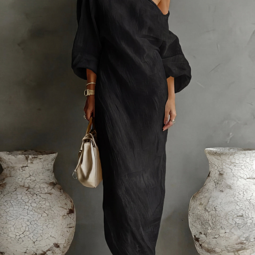 One-Shoulder Vacation Maxi Dress