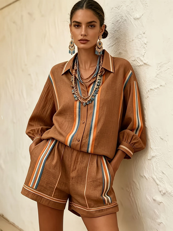Vacation Style Shirt  Shorts Set