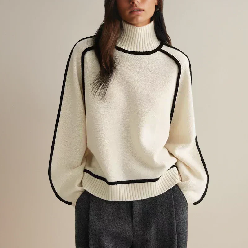 Amandine | Oversized Loose Turtleneck Sweater