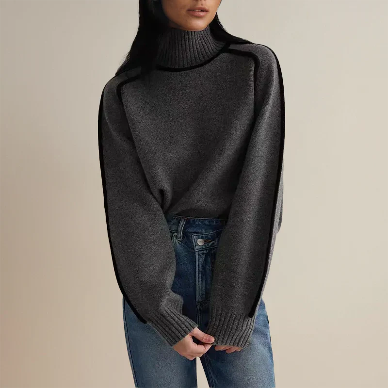 Amandine | Oversized Loose Turtleneck Sweater