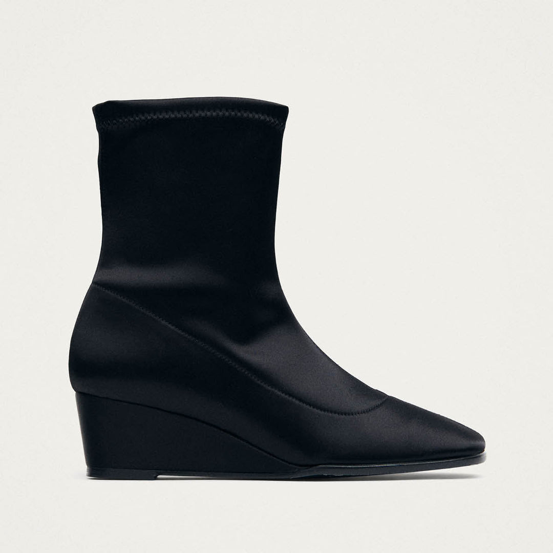 Auden Silky Black Textile Boots