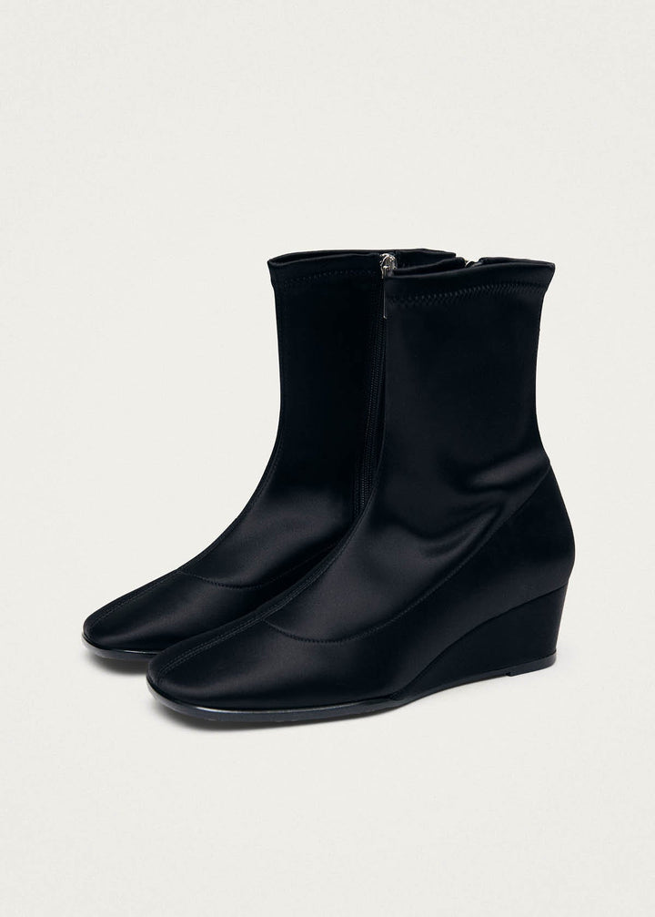 Auden Silky Black Textile Boots