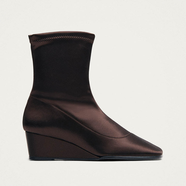 Auden Silky Dark Chocolate Textile Boots