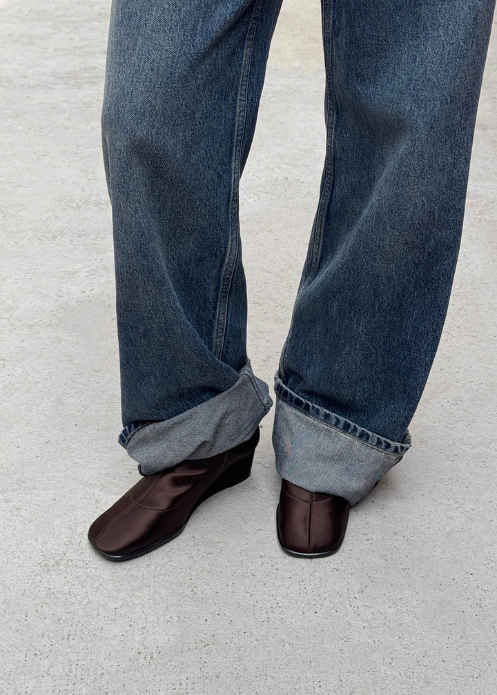 Auden Silky Dark Chocolate Textile Boots
