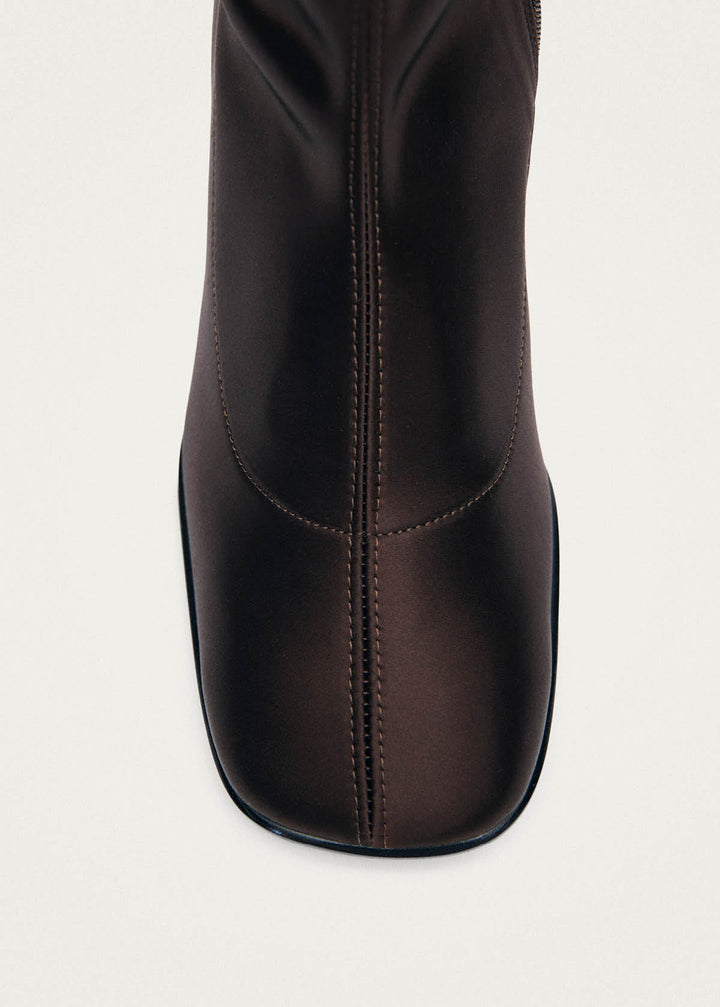 Auden Silky Dark Chocolate Textile Boots