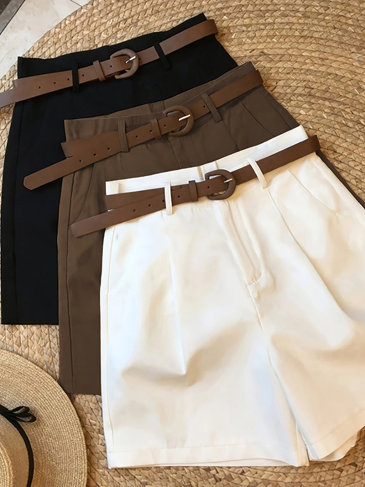 Three-Piece Set with Zipper Pocket Shorts
