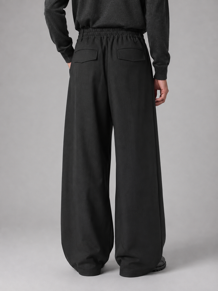 Men’s Wide Leg Trousers – Pleated Tailored Baggy Fit | Nero &amp; Luya
