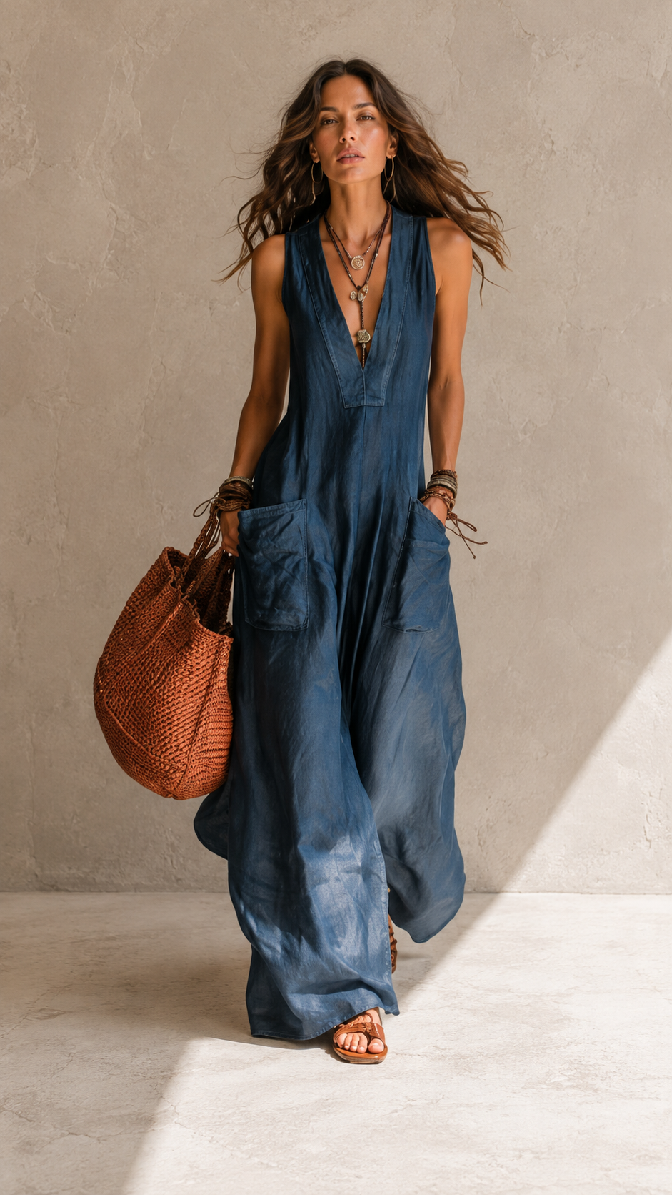 Bohemian Wide Leg Jumpsuit