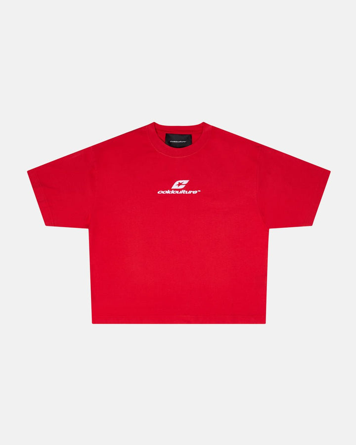CURVED TEE RACING RED