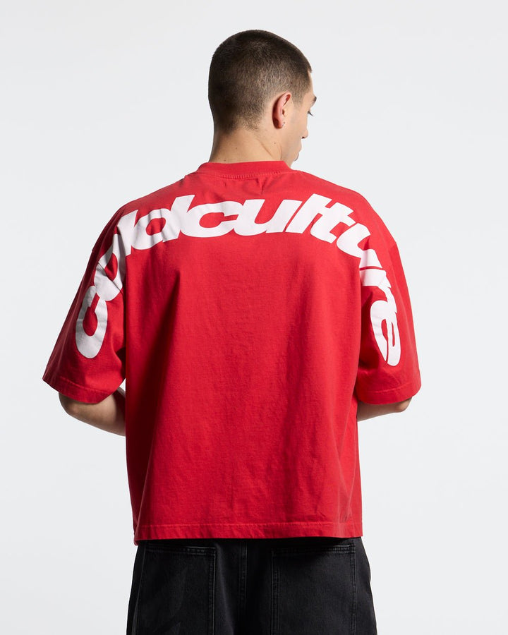 CURVED TEE RACING RED