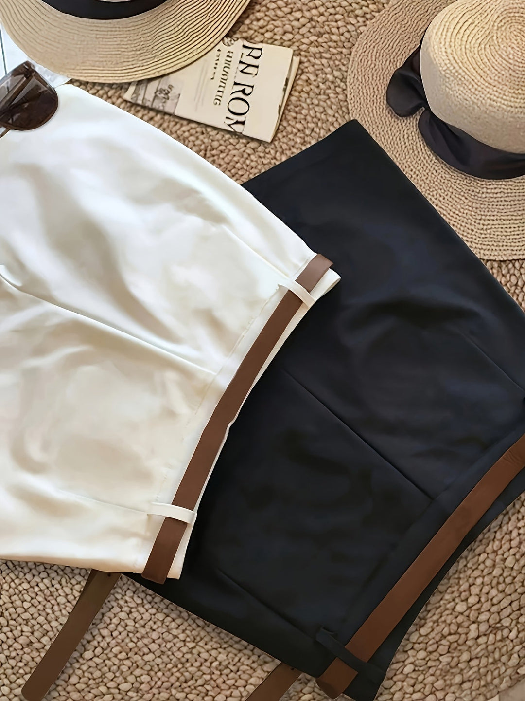 Three-Piece Set with Zipper Pocket Shorts