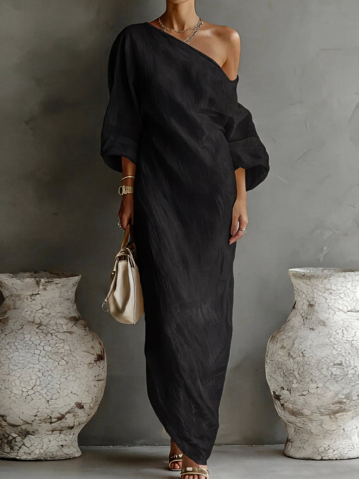 One-Shoulder Vacation Maxi Dress