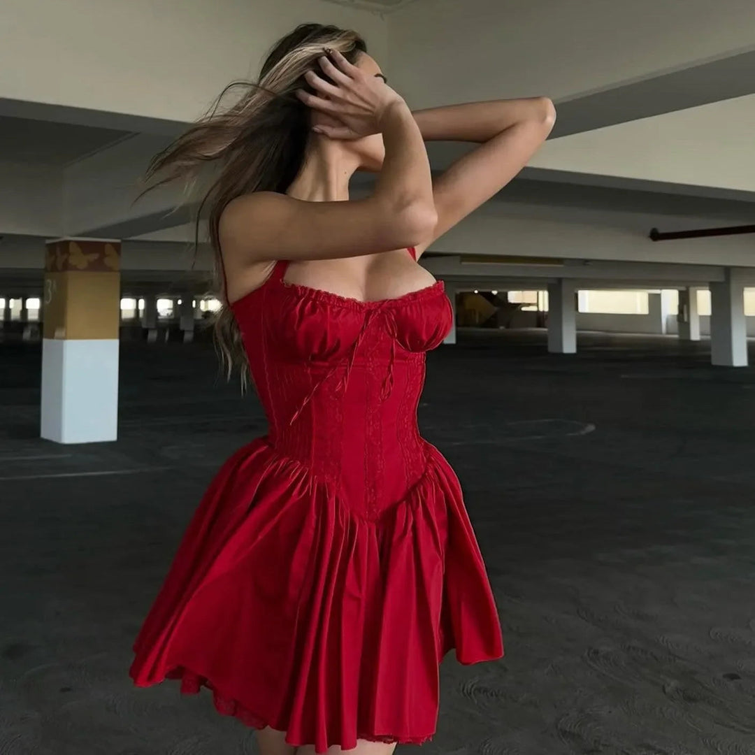 Dream Girl Red Corset Mini Dress