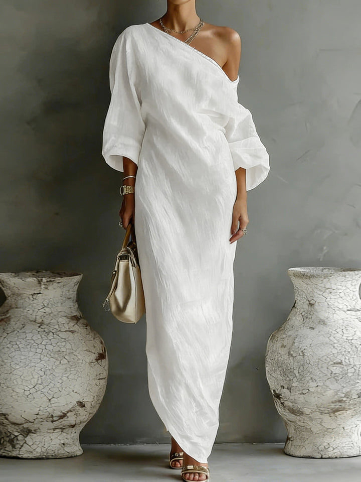 One-Shoulder Vacation Maxi Dress