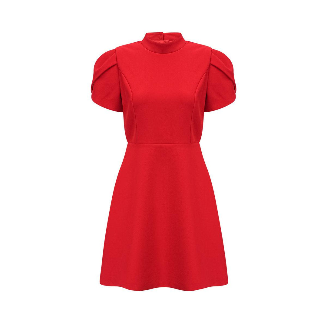Elegant Occasion Red Bow Mini Dress