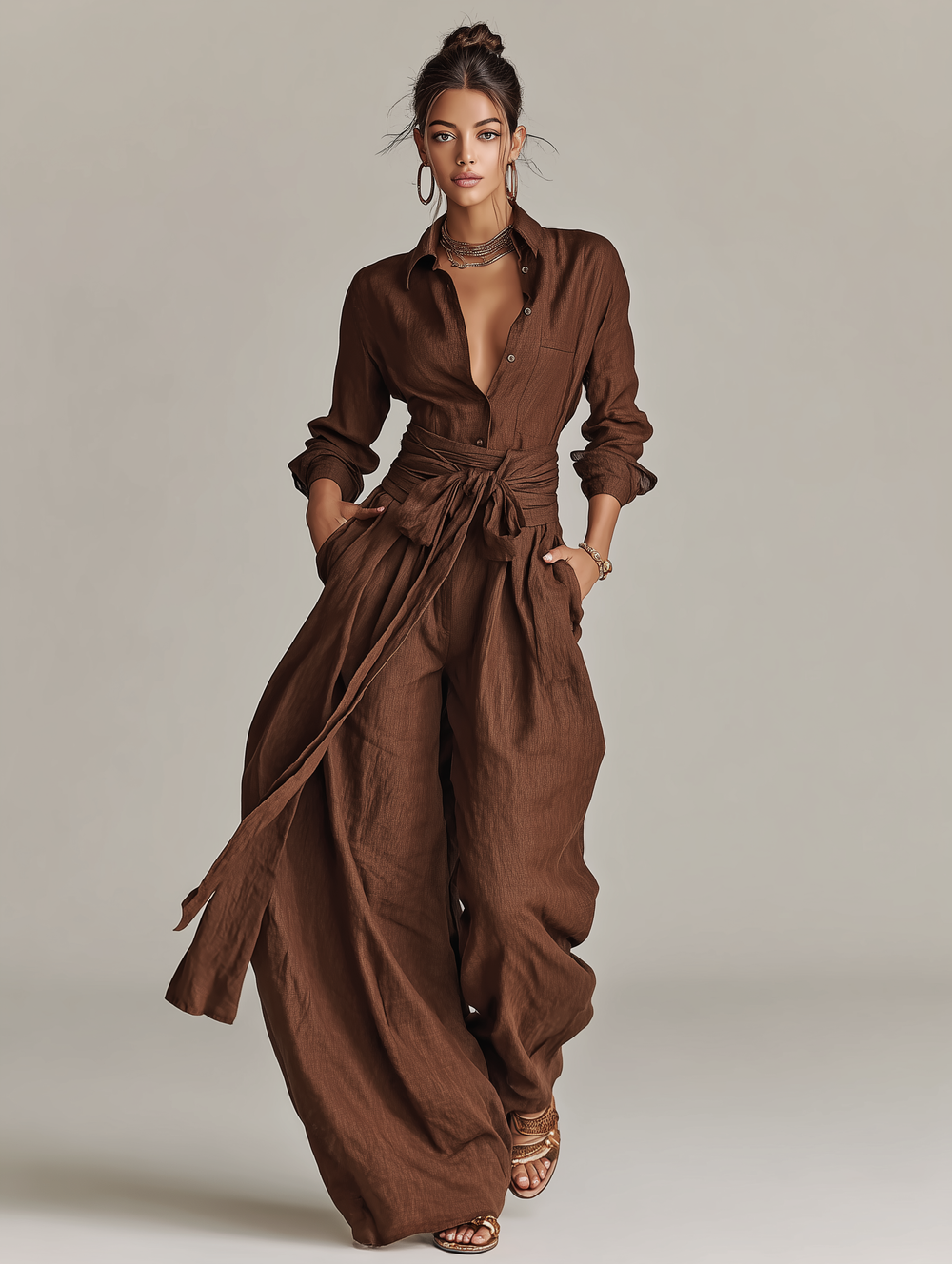 {{ product.title }} Brown / XS | Elegant Women's | CELESTIA UAE