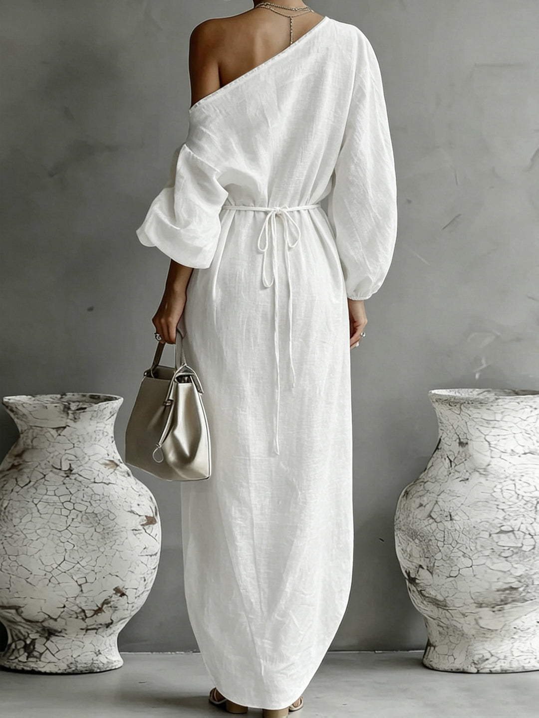 One-Shoulder Vacation Maxi Dress