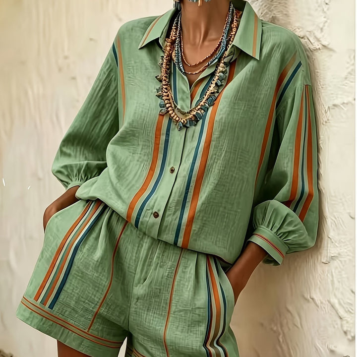 Vacation Style Shirt  Shorts Set