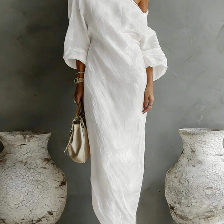 One-Shoulder Vacation Maxi Dress