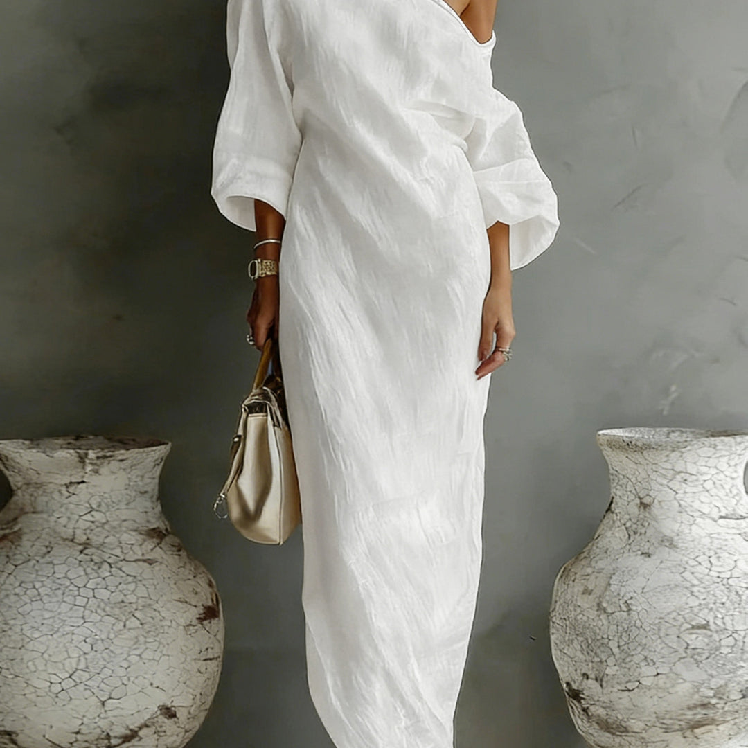 One-Shoulder Vacation Maxi Dress