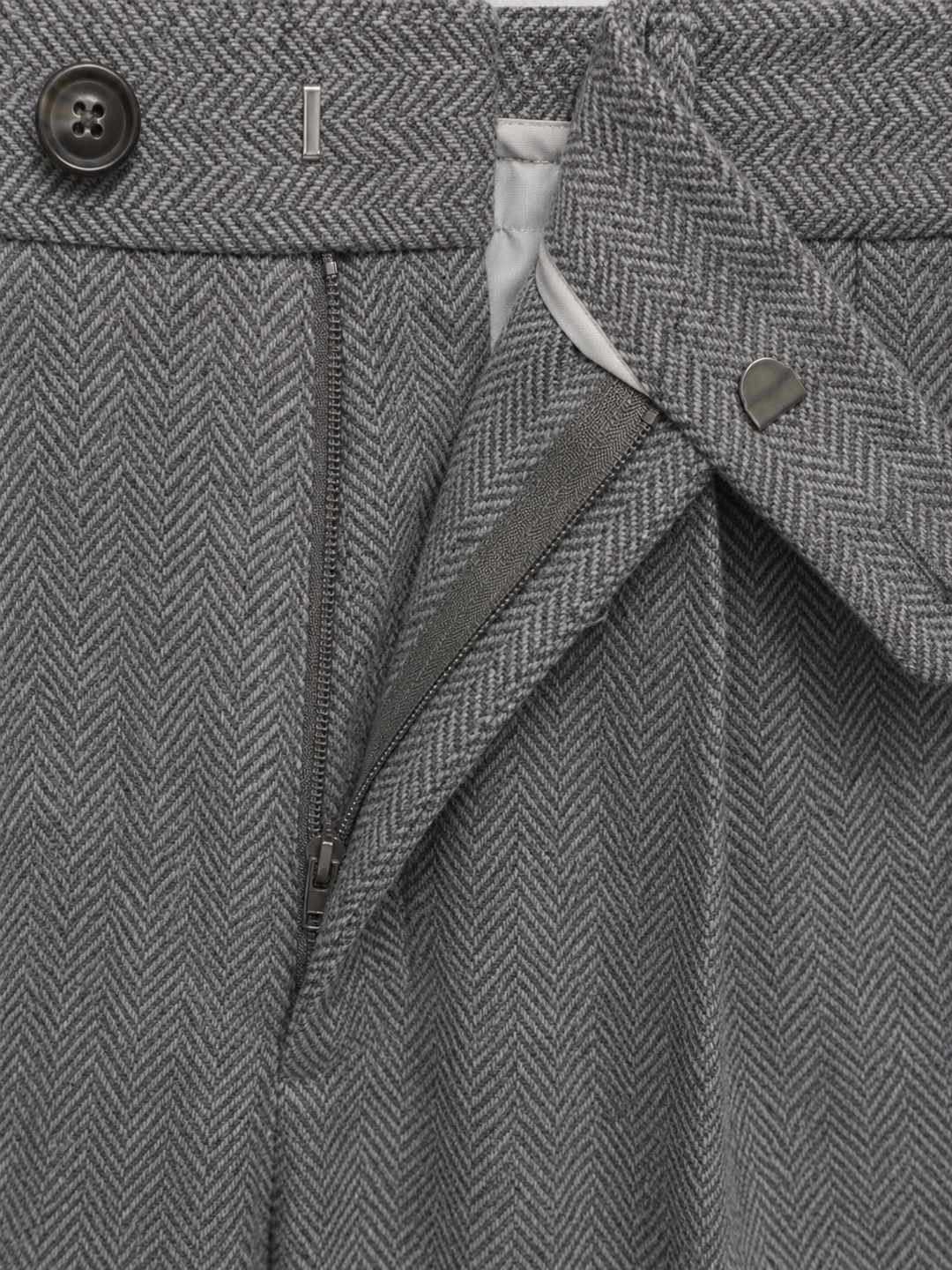 Men’s Herringbone Pleated Trousers – Straight Leg Tailored Fit | Nero &amp; Luya