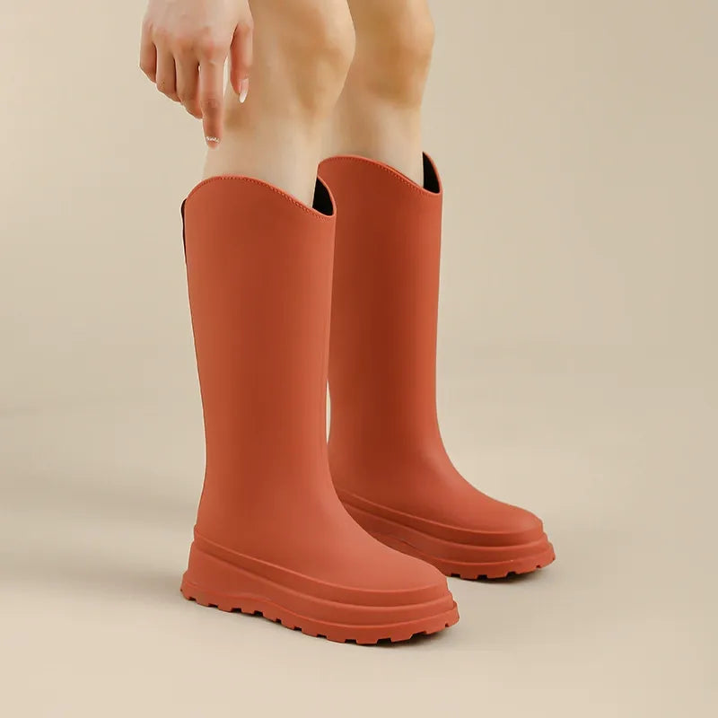 Aimoha  Long Rain Boots with Removable Fleece Cuffs