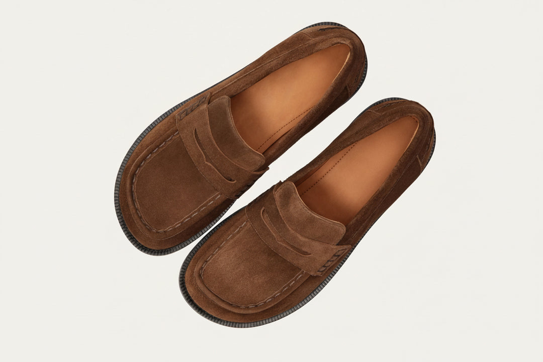 Brown Suede Loafers