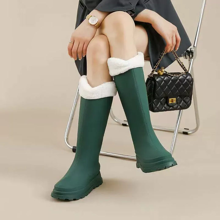 Aimoha  Long Rain Boots with Removable Fleece Cuffs