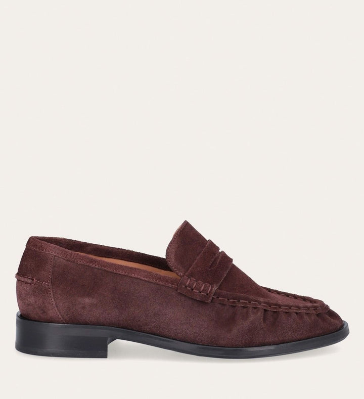 Burgundy Suede Loafers