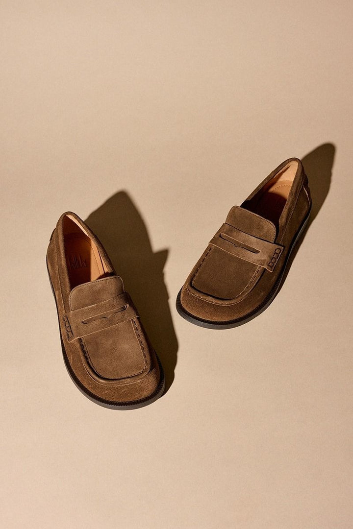 Brown Suede Loafers