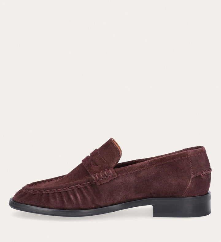 Burgundy Suede Loafers