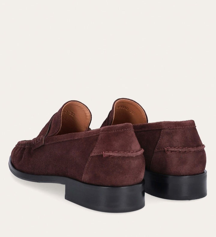 Burgundy Suede Loafers