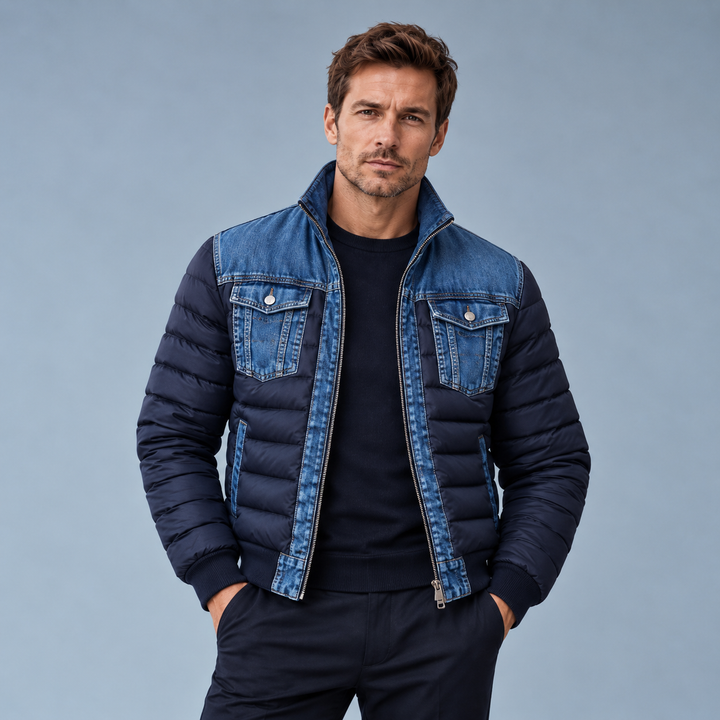 Quilted Lined Denim Jacket
