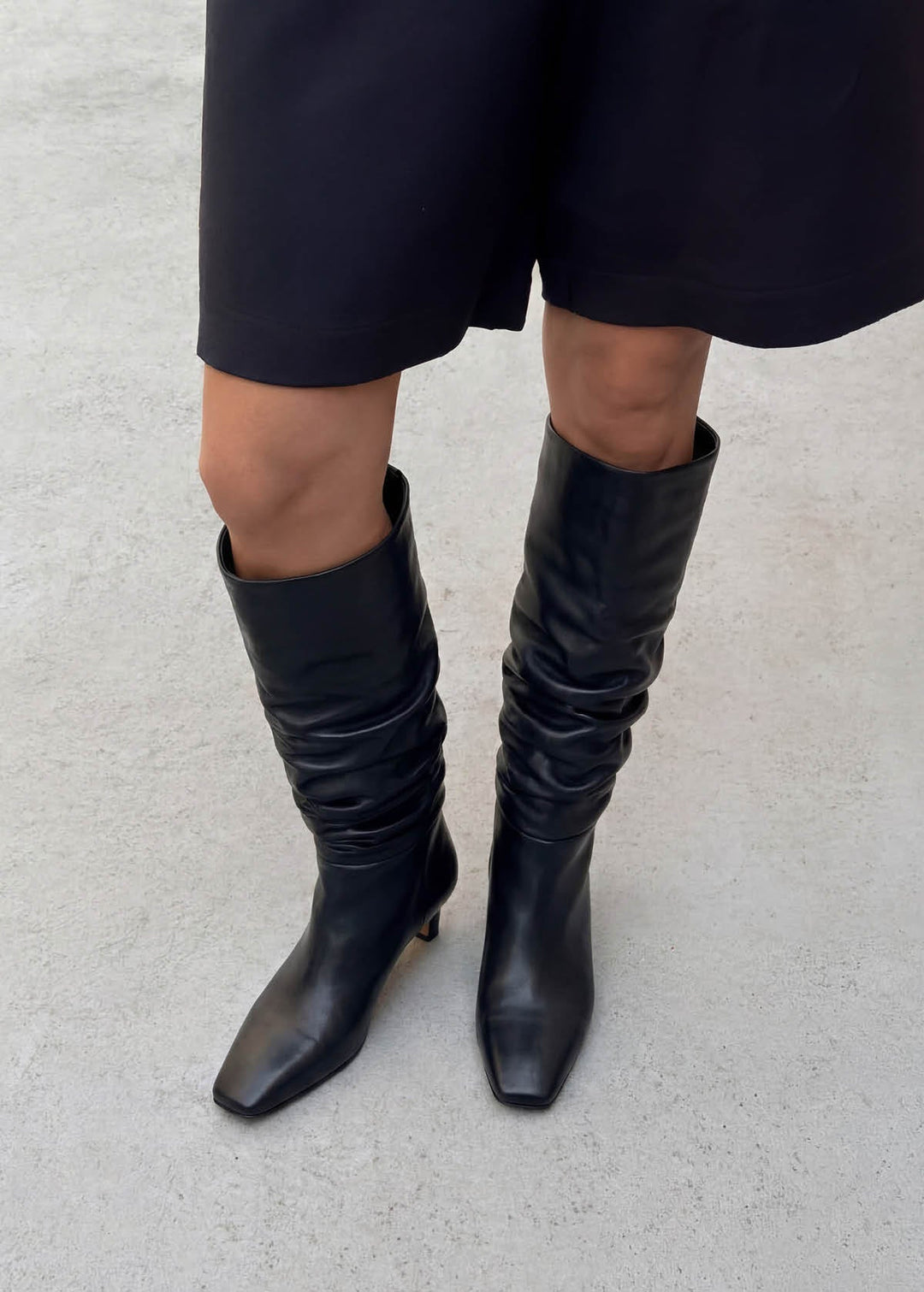 Kalila Black Leather Boots