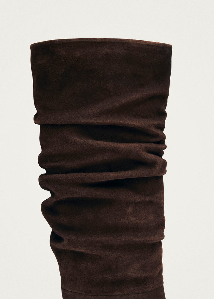 Kalila Suede Brown Leather Boots