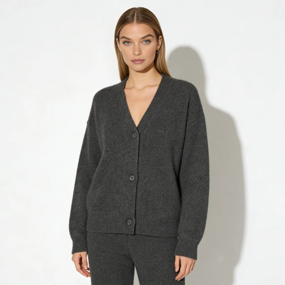 Elaris | Oversized Mohair Knit Cardigan